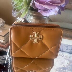 Tory Burch Tan Quilted Wallet